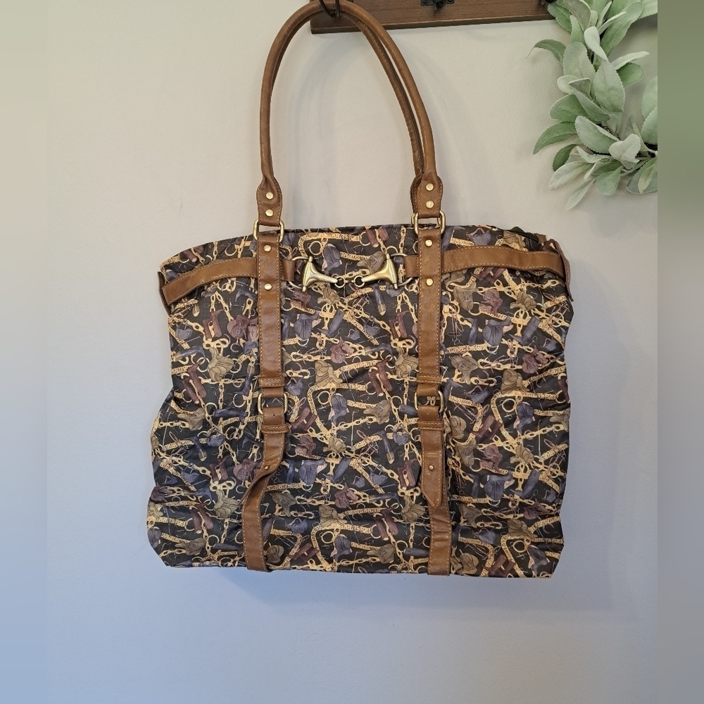 Designer Sydney Love EQUESTRIAN THEME Fabric Horse Tote